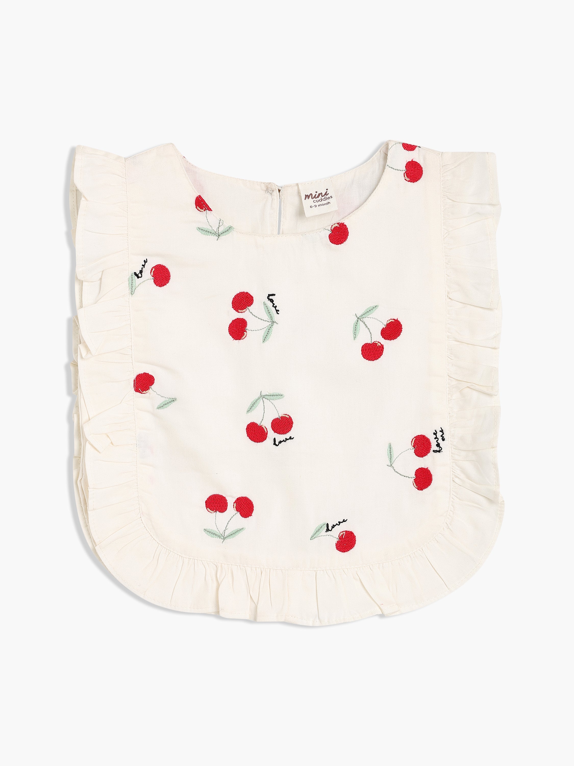 Girls Cream Woven Top