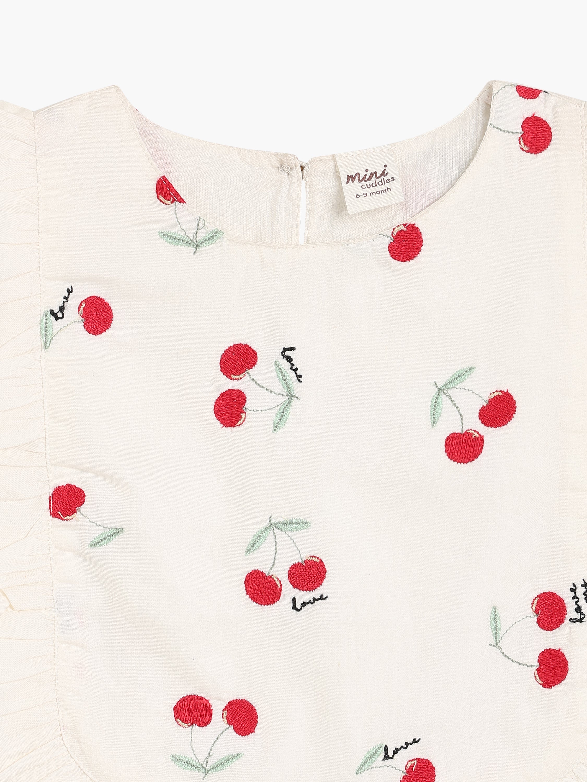 Girls Cream Woven Top