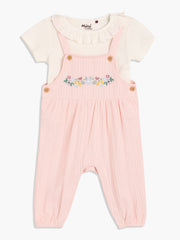 Girls 2 Pack Dungaree Set