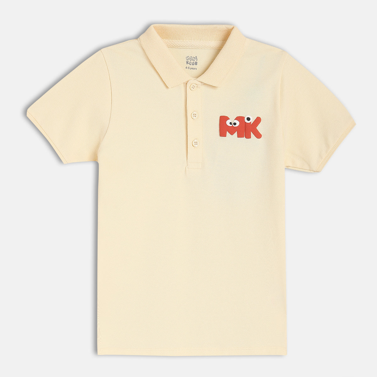 Boys Beige Short Sleeve Polo