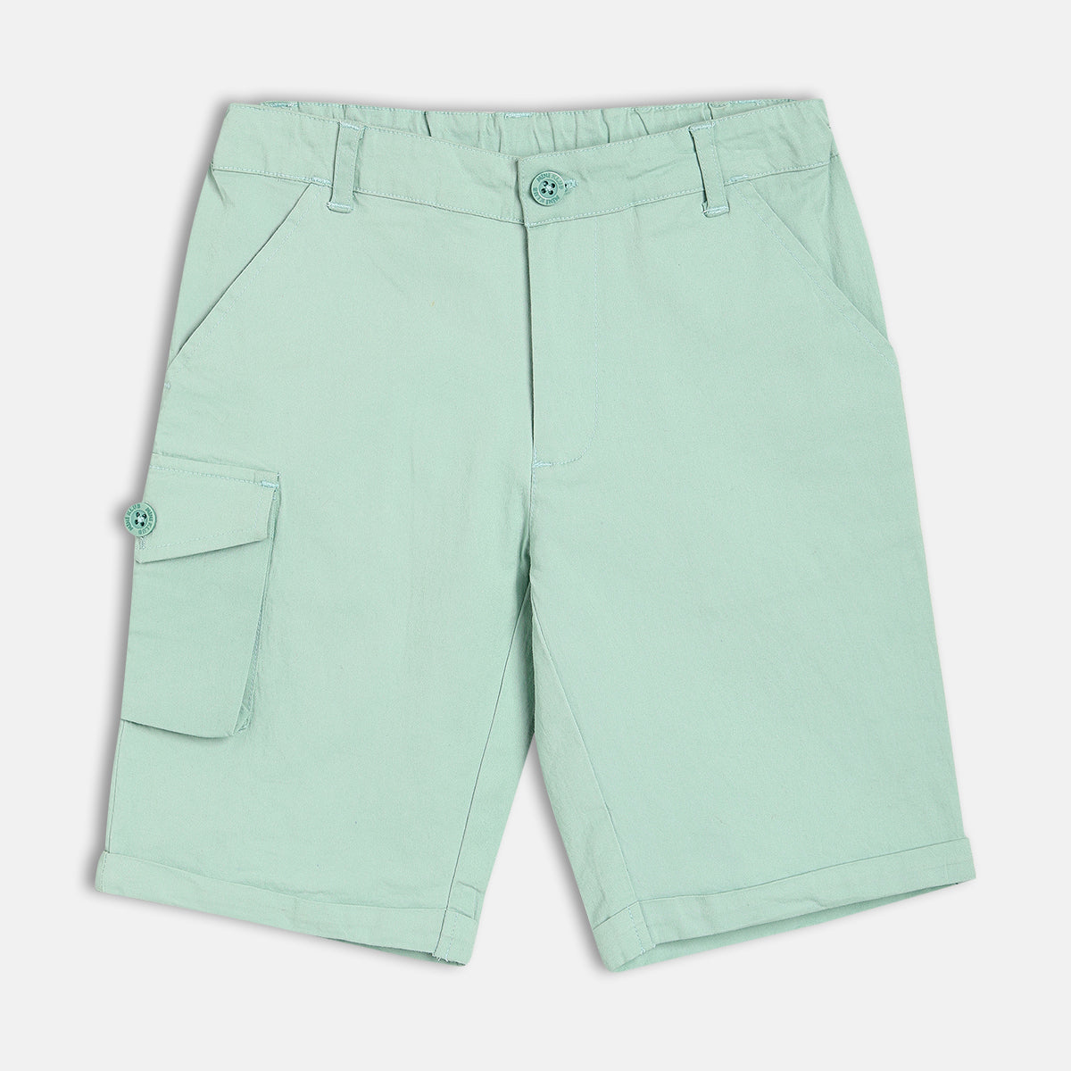 Boys Solid Shorts , Mint Green