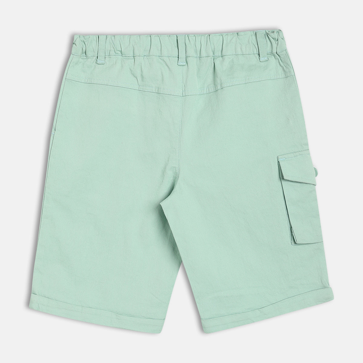 Boys Solid Shorts , Mint Green