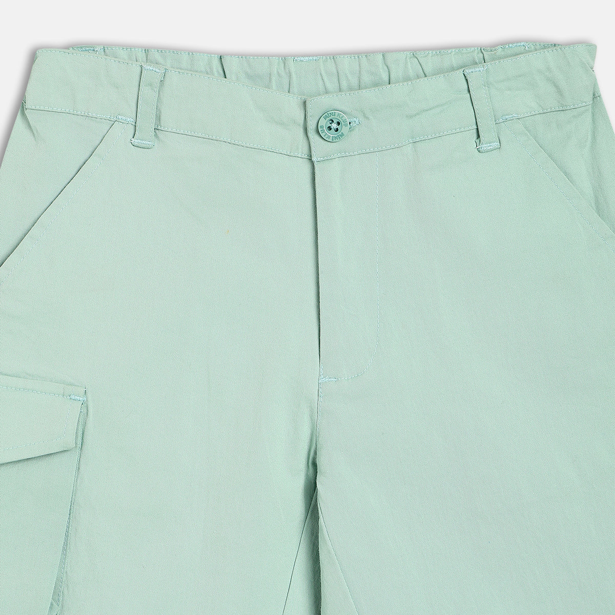 Boys Solid Shorts , Mint Green