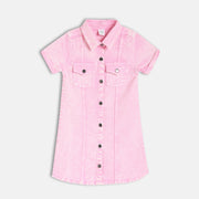 Girls Pink Short Sleeve Dress