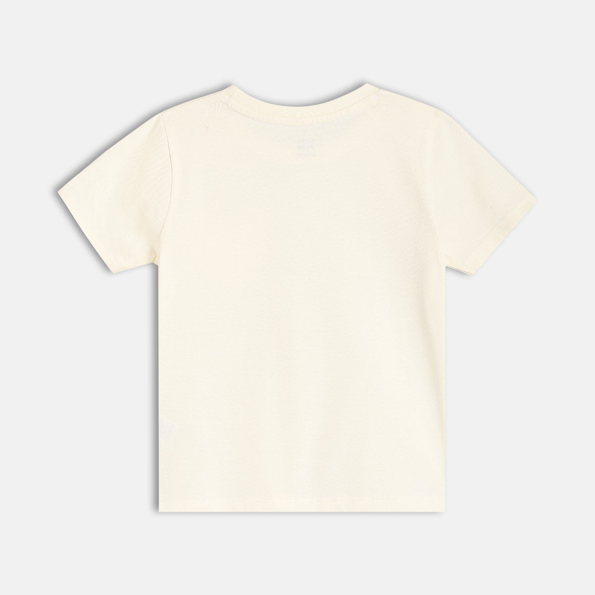 Girls Solid Heart Applique T-Shirt , Cream
