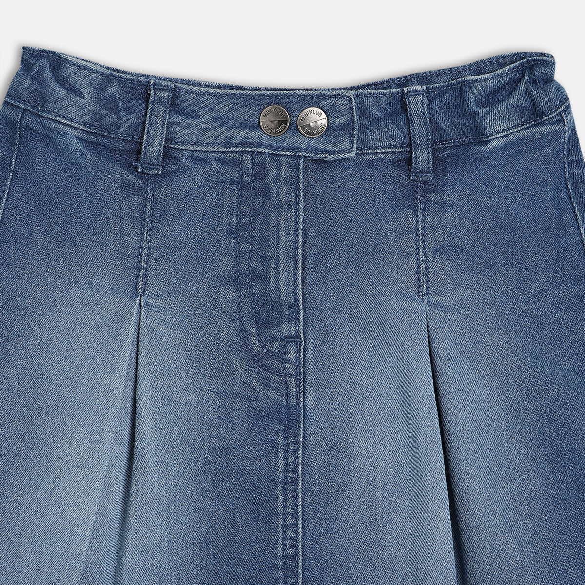Girls Light Blue Elasticated Skirt