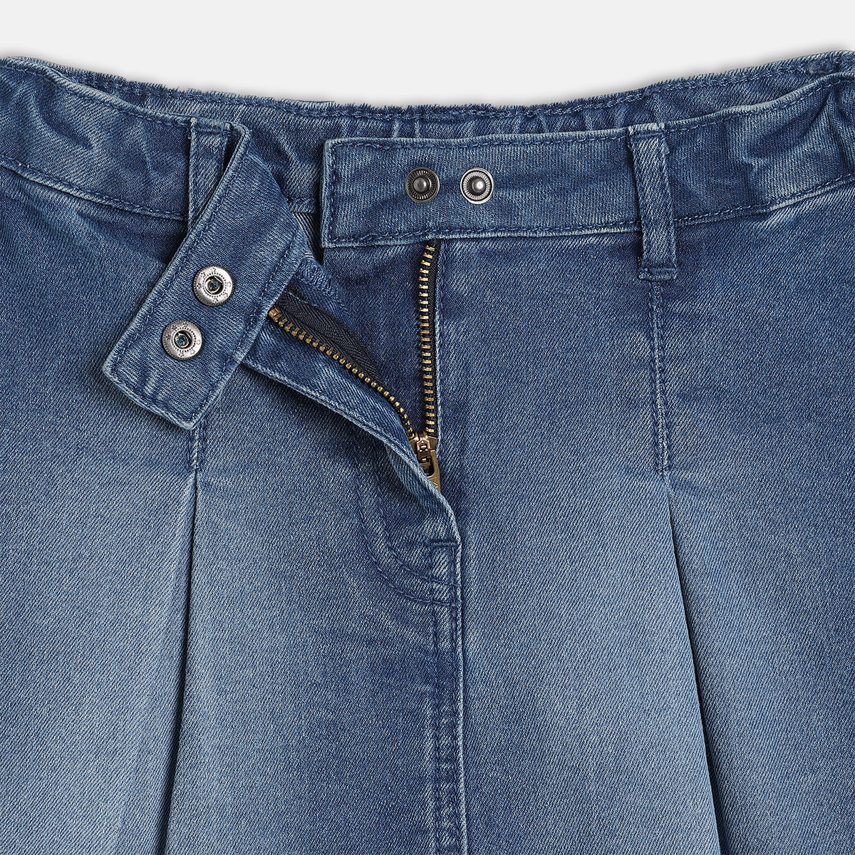 Girls Light Blue Elasticated Skirt