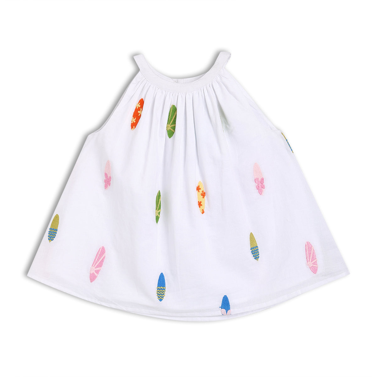 Girls White Woven Top