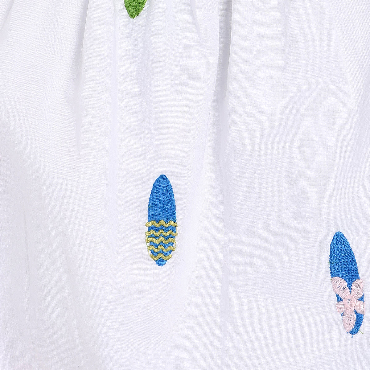 Girls White Woven Top