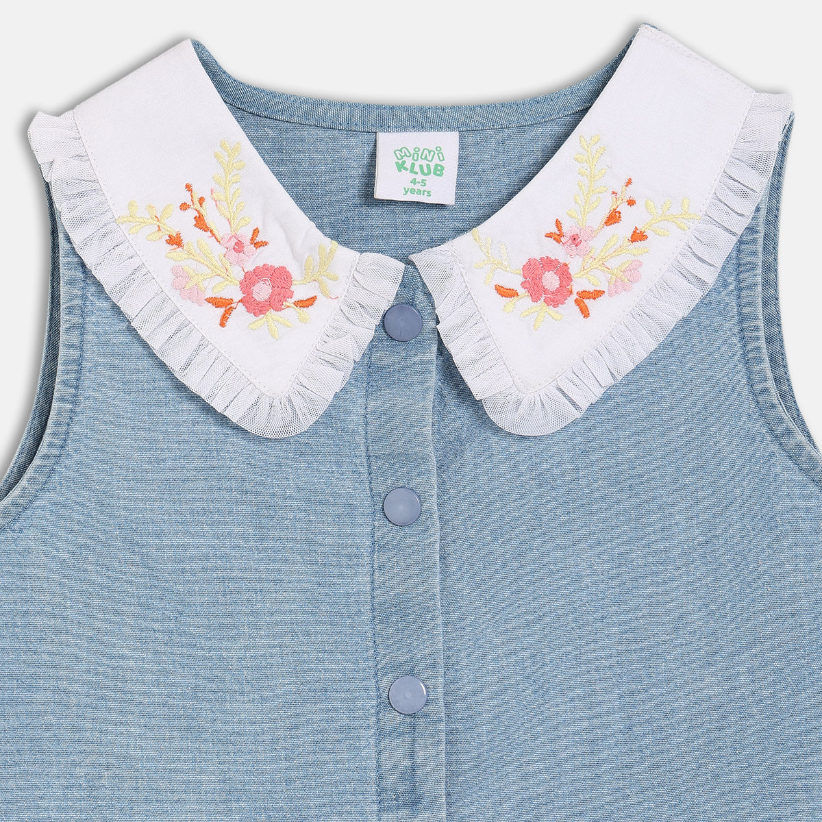 Girls Blue Woven Top