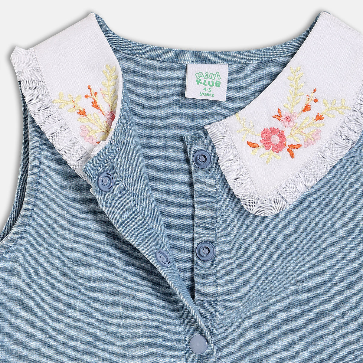 Girls Blue Woven Top