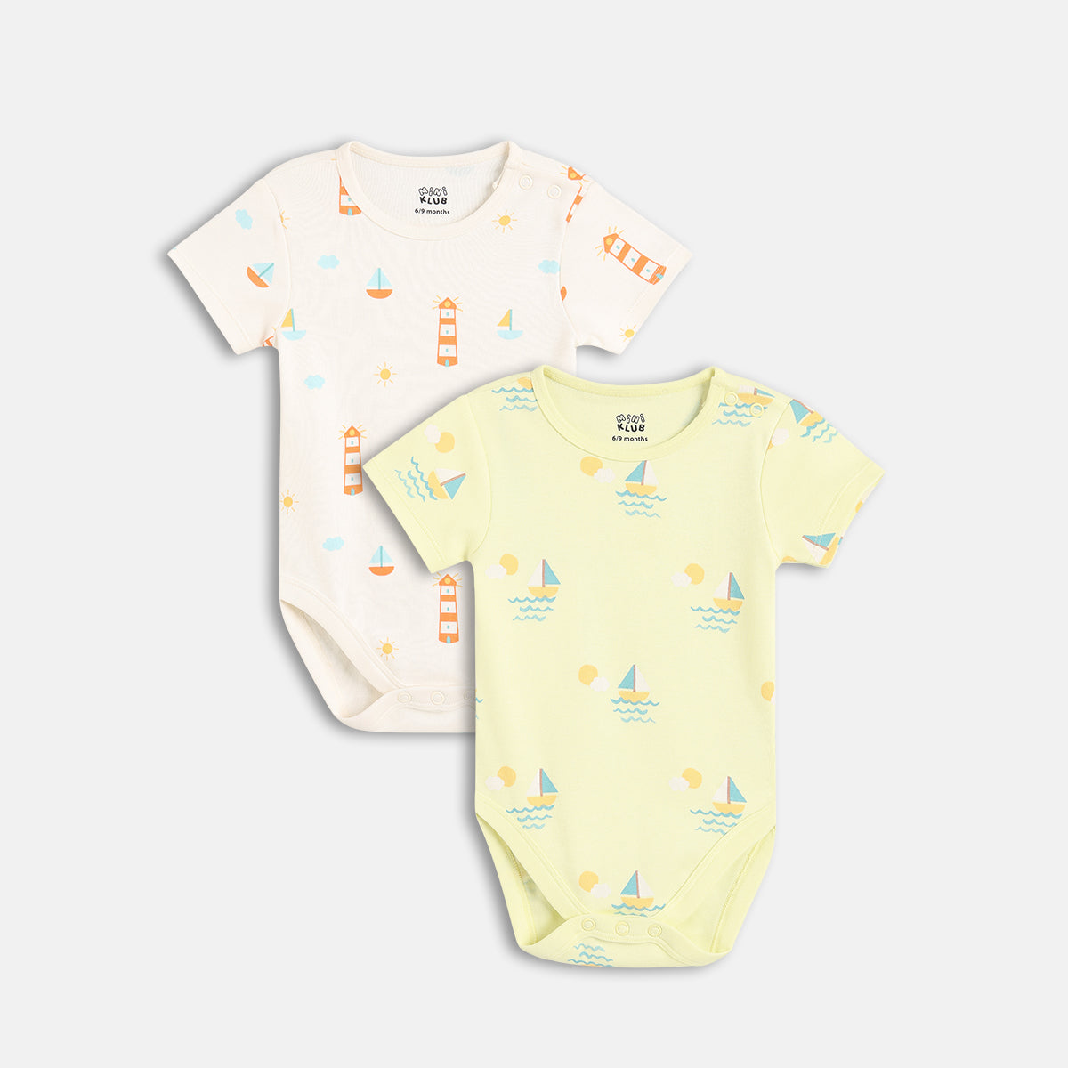Boys White/Green Body Suit