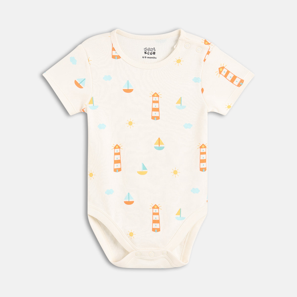 Boys White/Green Body Suit
