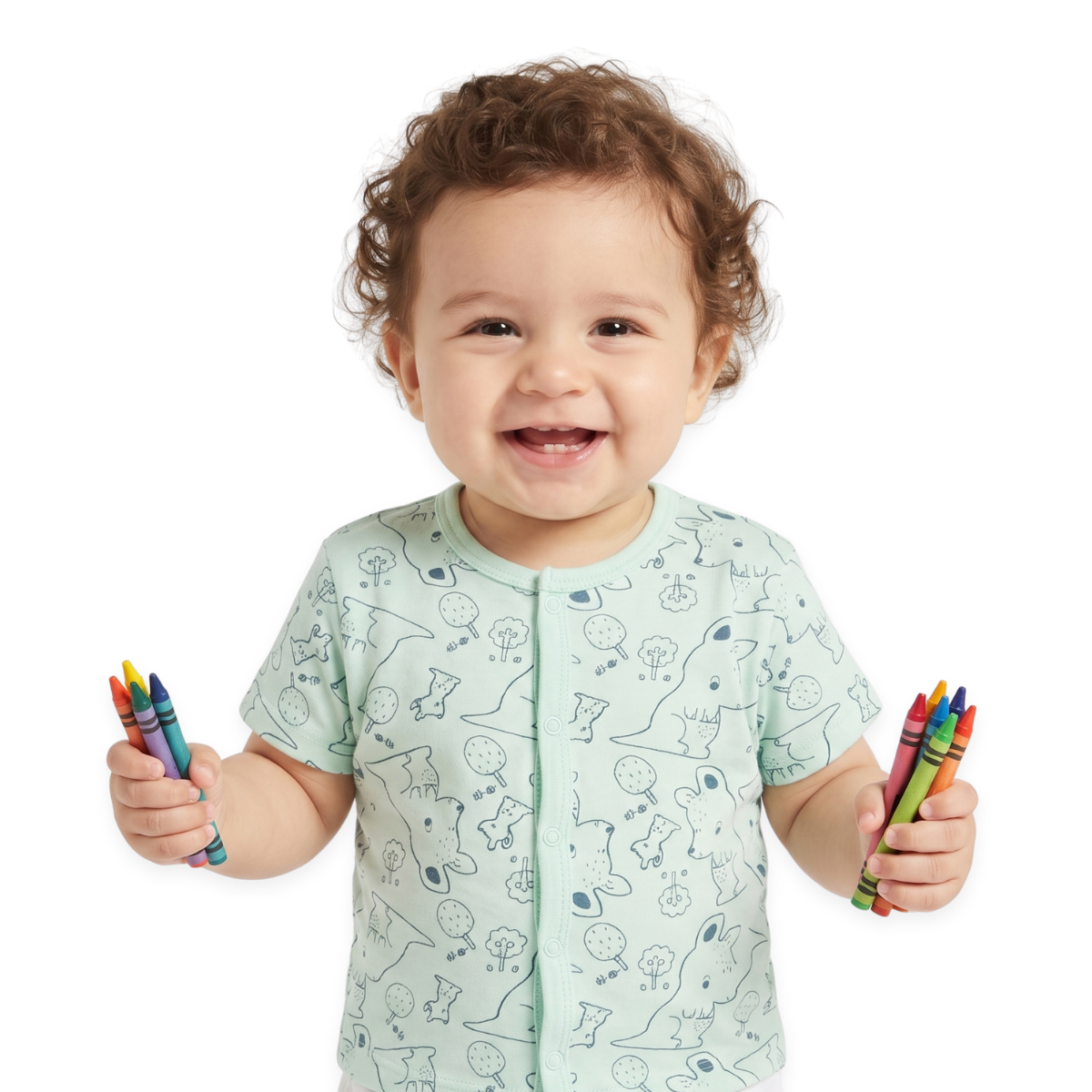 Boys Blue/Orange Front Open Vest