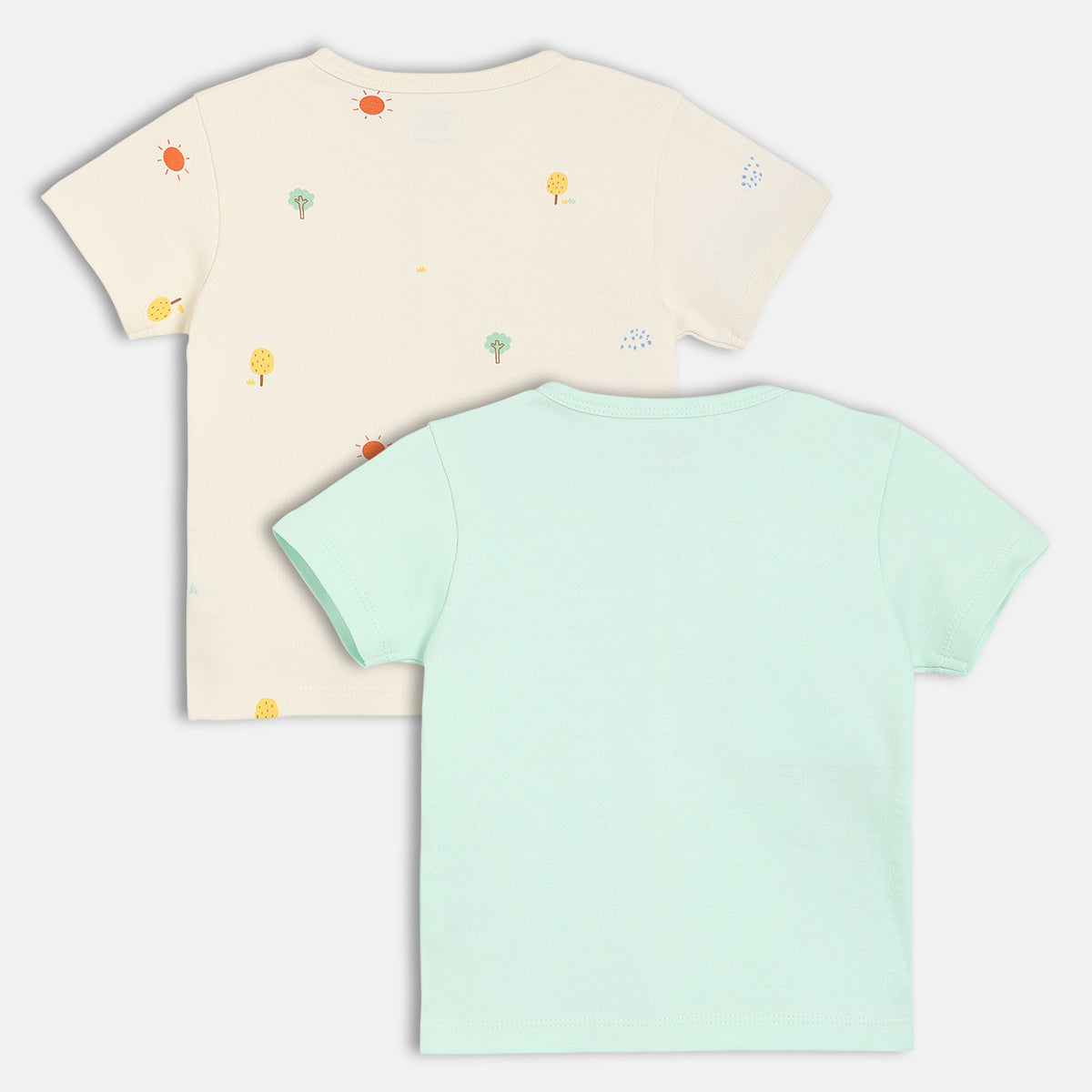 Boys Cream/Blue Front Open Vest