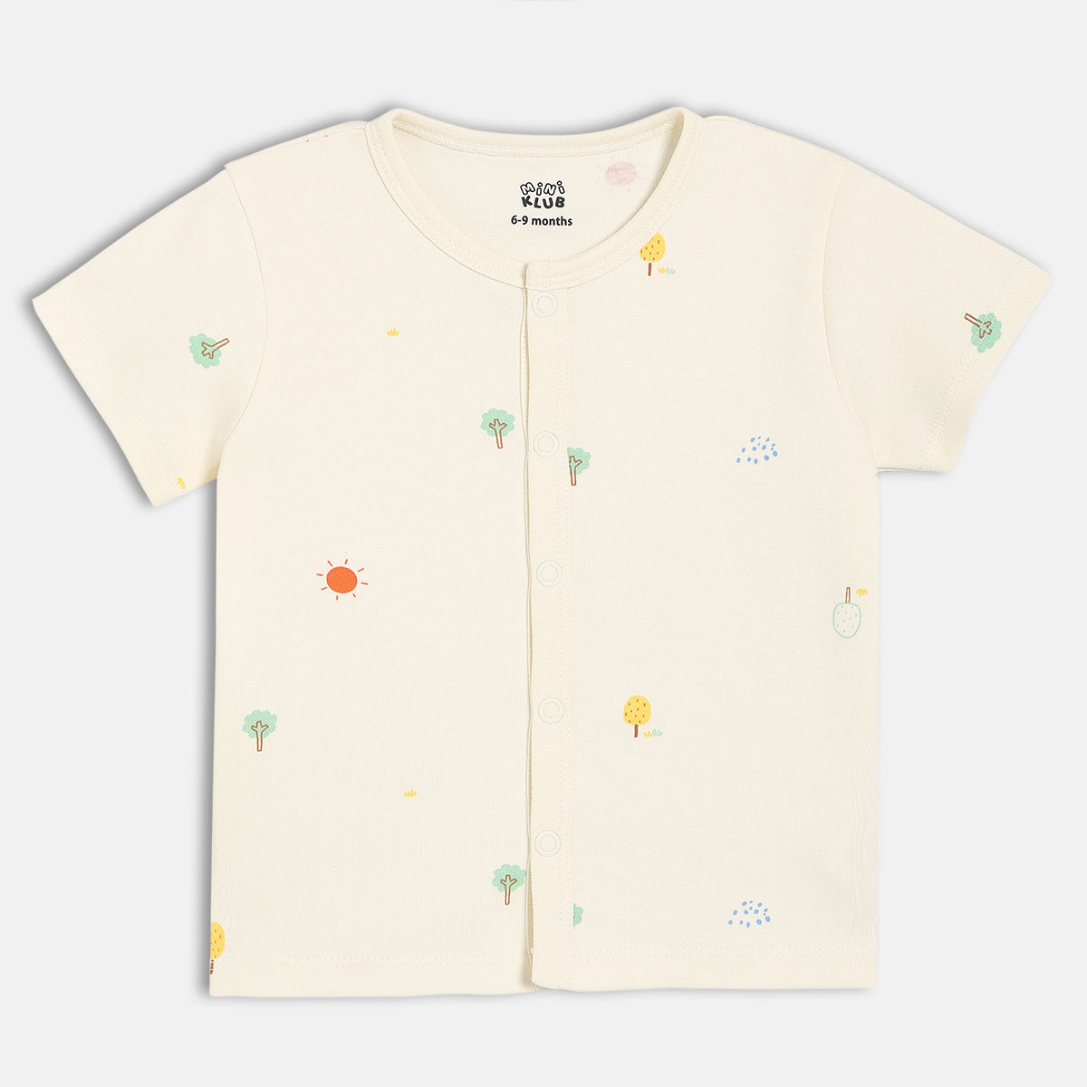 Boys Cream/Blue Front Open Vest