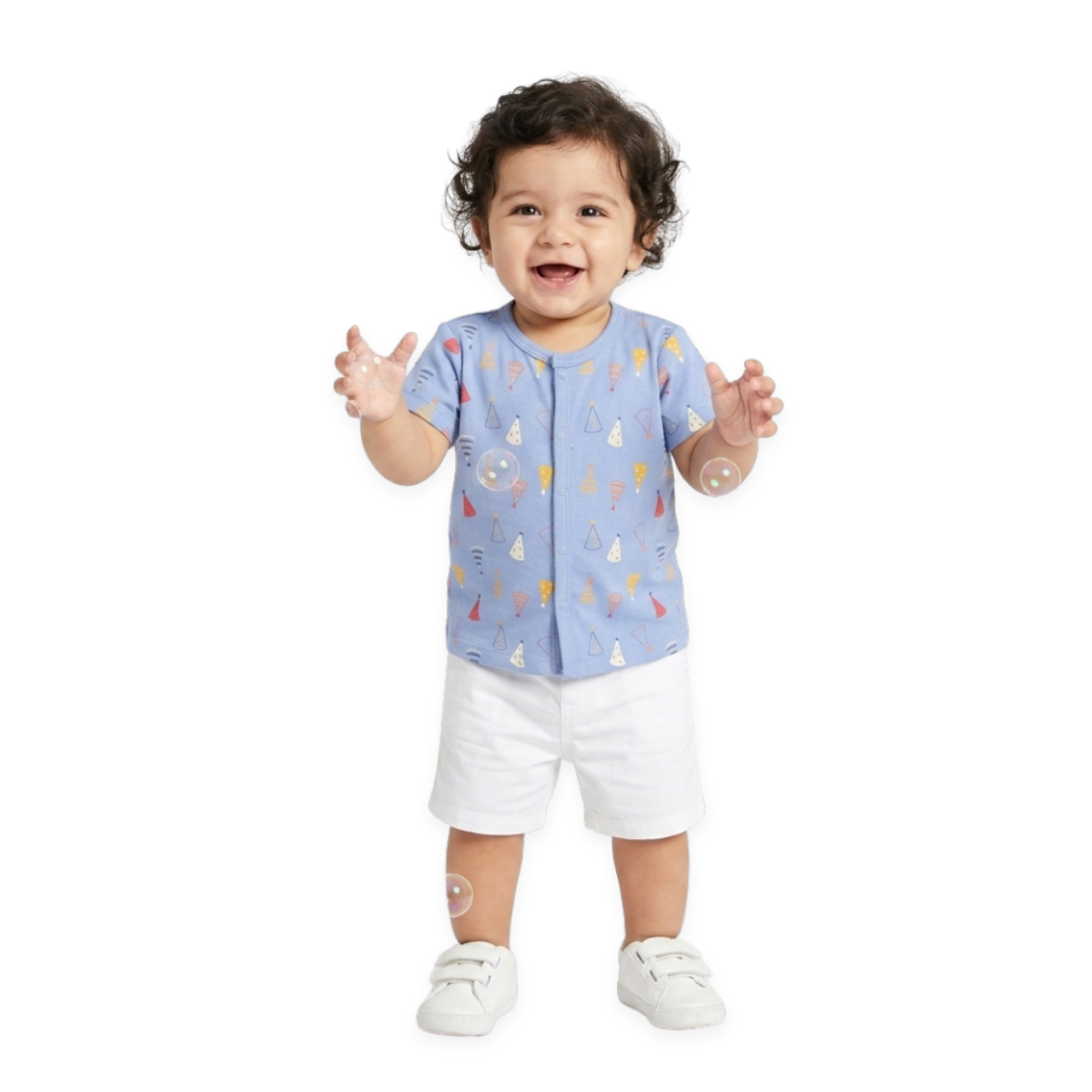 Boys Blue/Red Front Open Vest