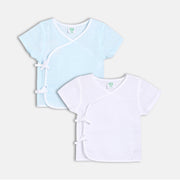 Front Open Vests - Blue & White