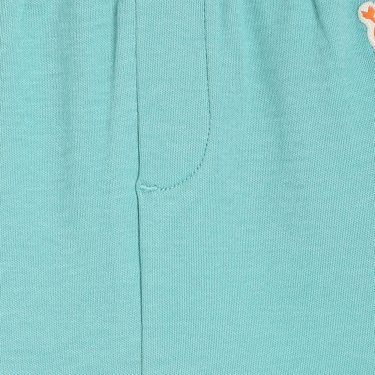 Boys Green/Blue Full Length Knit Bottom