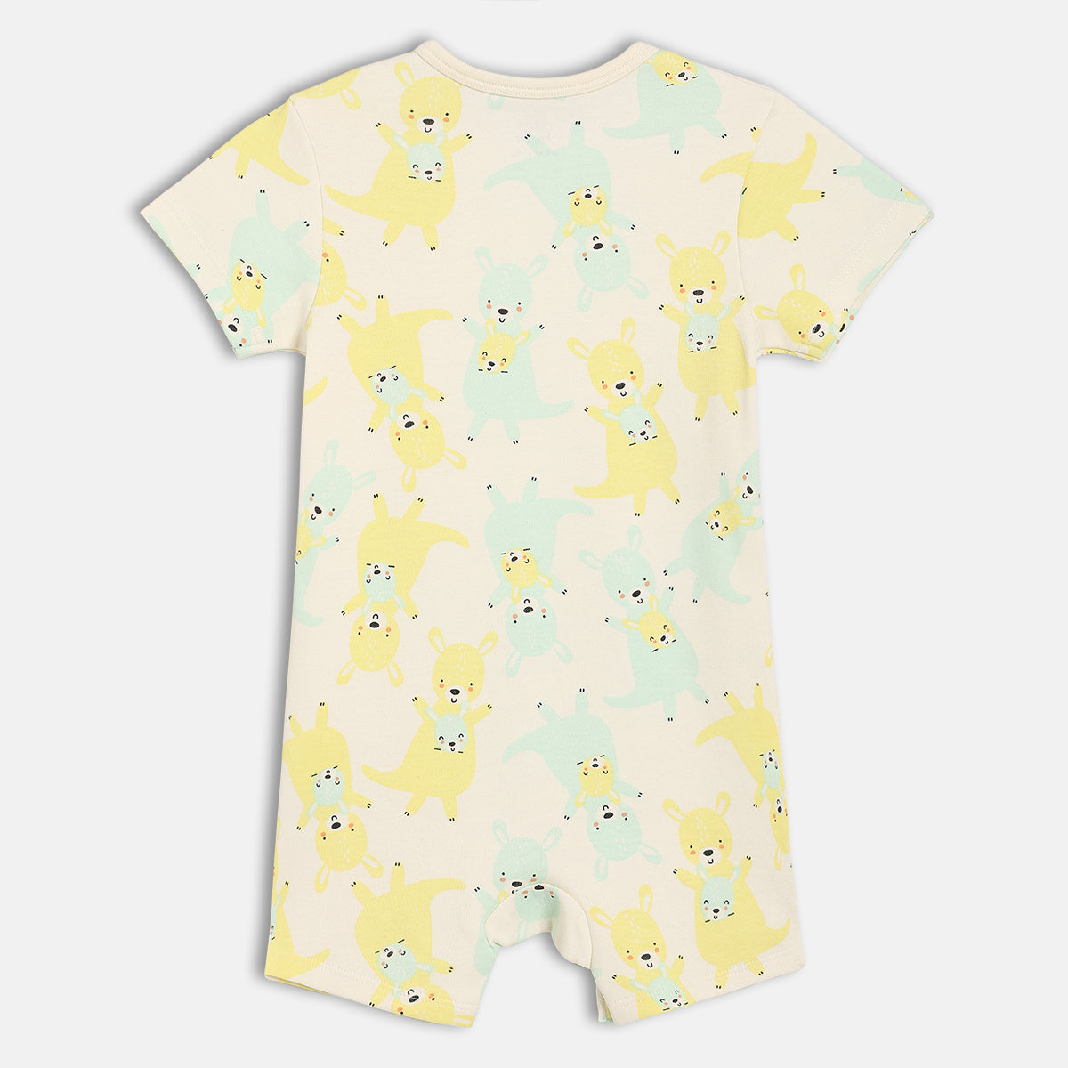 Baby Boys Animal Print And Graphic Romper Pack Of 2, White And Pink