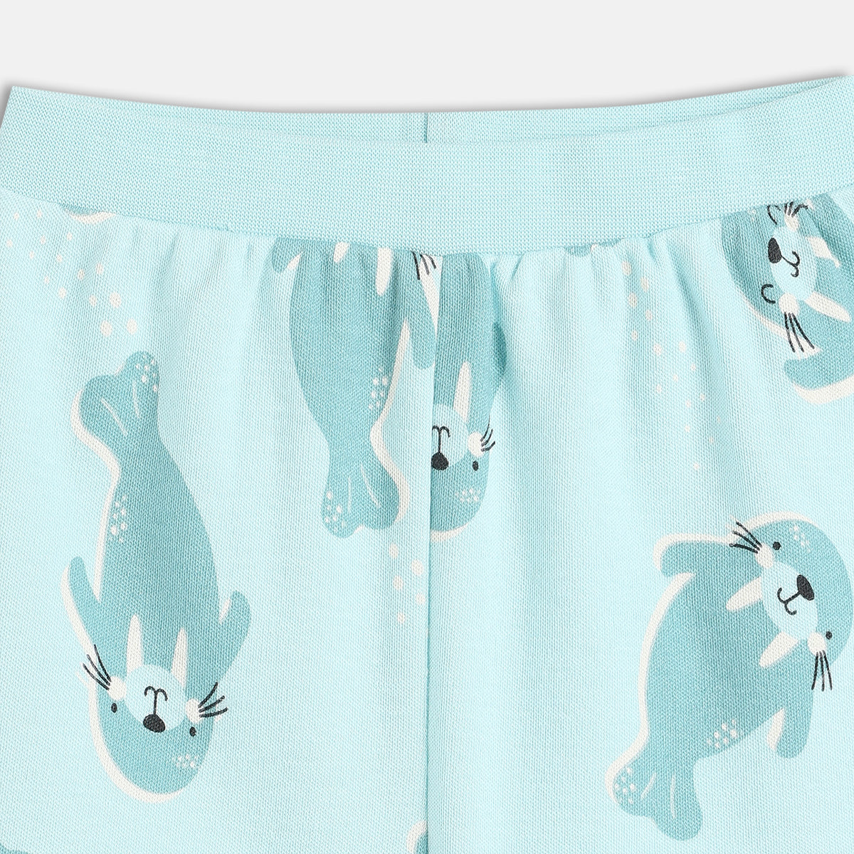 Boys White/Blue Elasticated Shorts