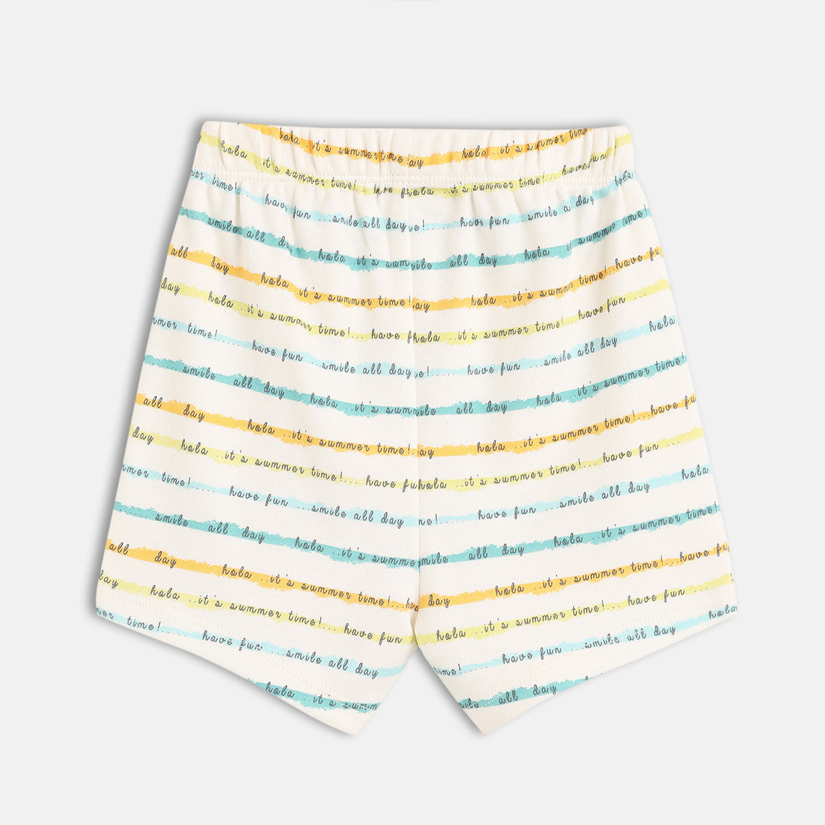 Boys White/Blue Elasticated Shorts