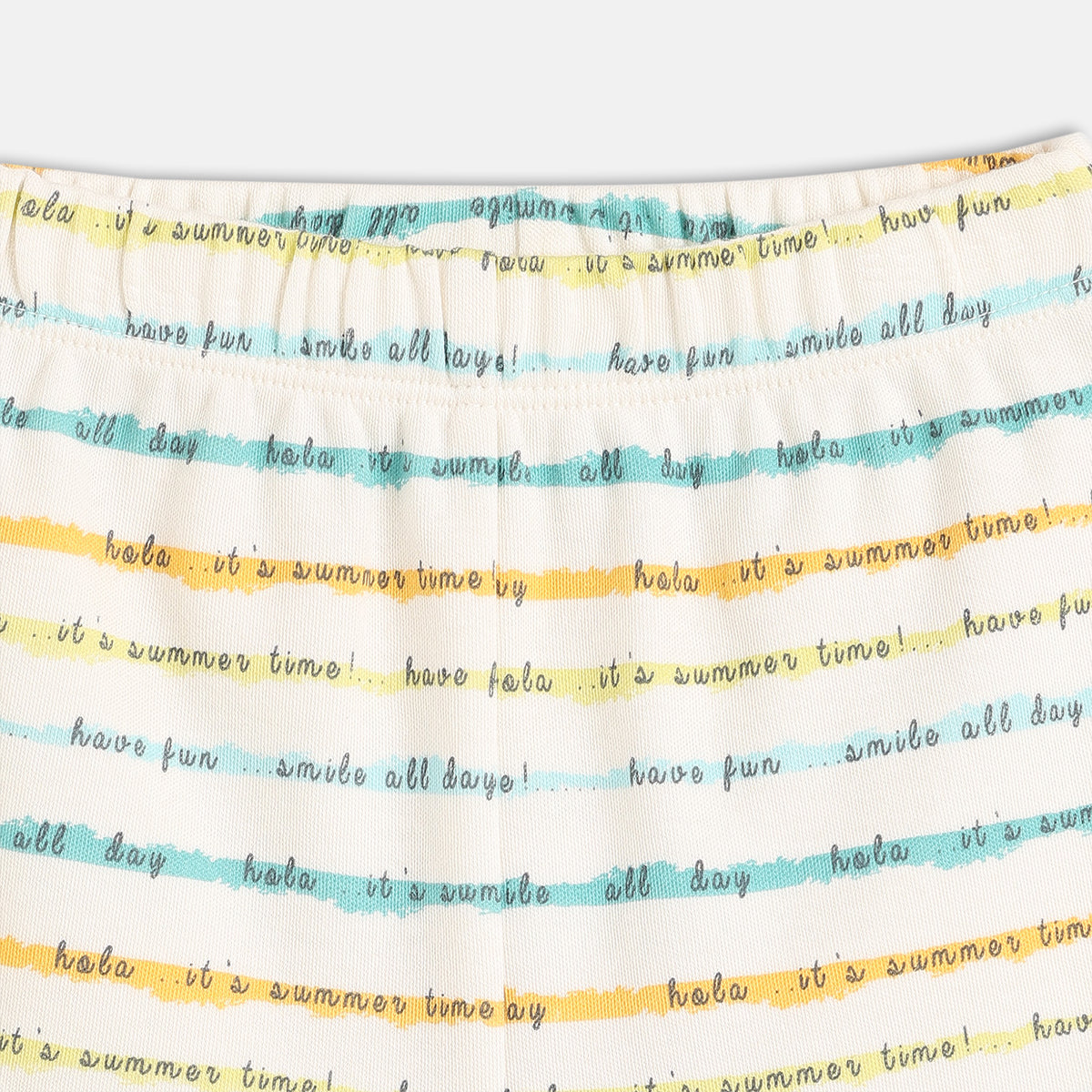 Boys White/Blue Elasticated Shorts