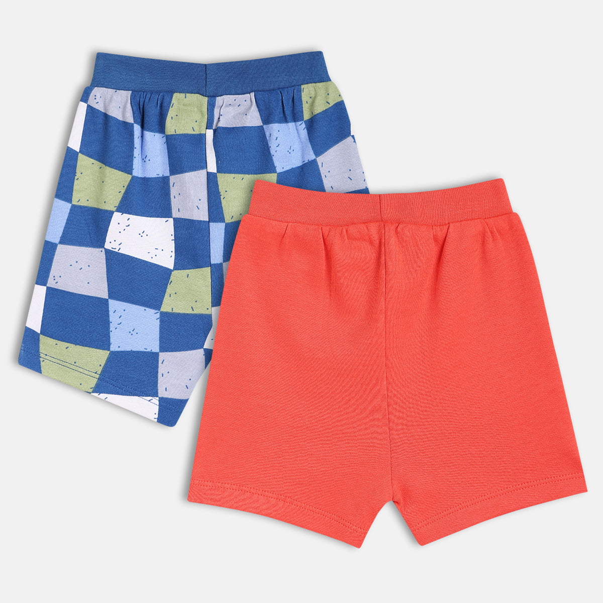 Boys Red/Blue Thigh Length Shorts