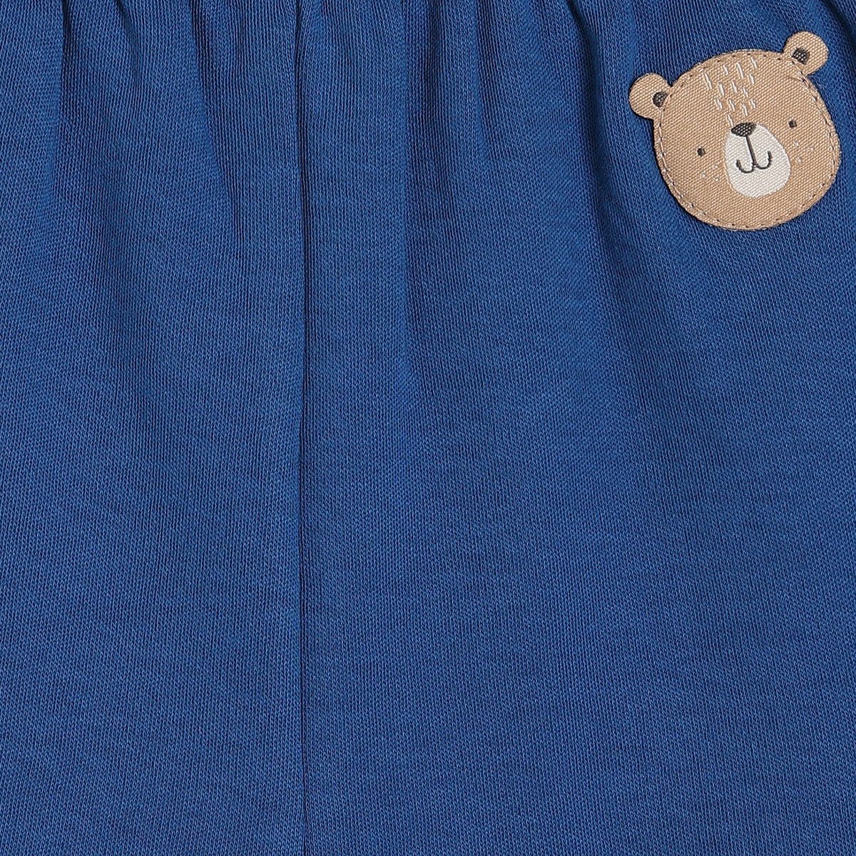 Boys White/Blue Elasticated Shorts