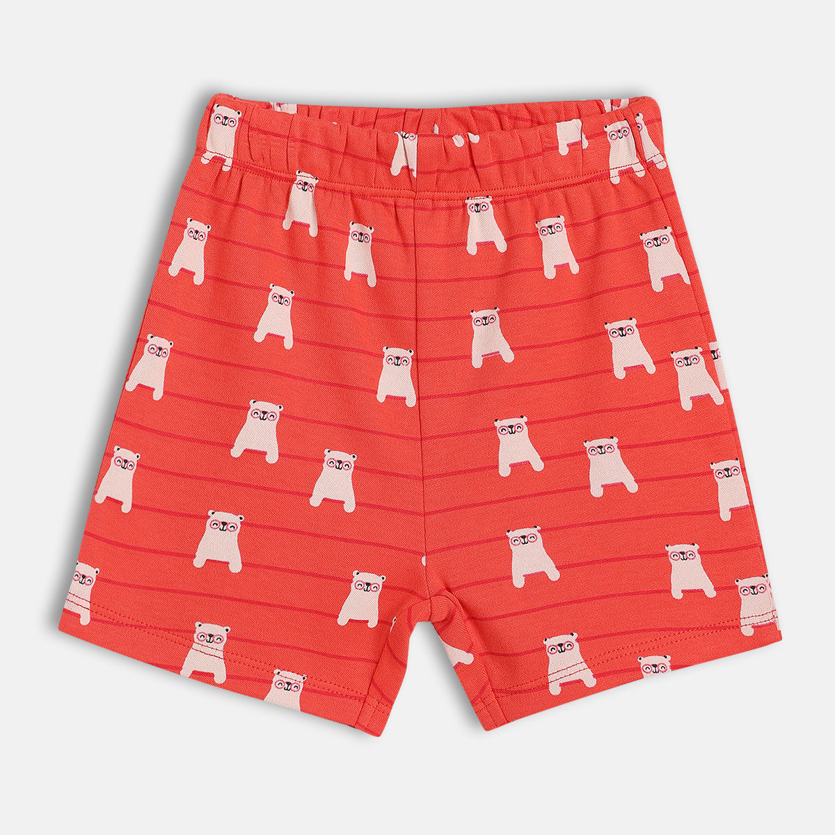 Boys Green/Red Elasticated Shorts
