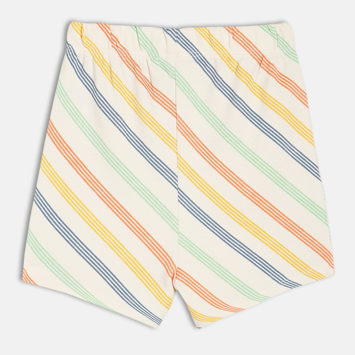 Baby Boys Striped And Solid Shorts Pack Of 2, Multicolour