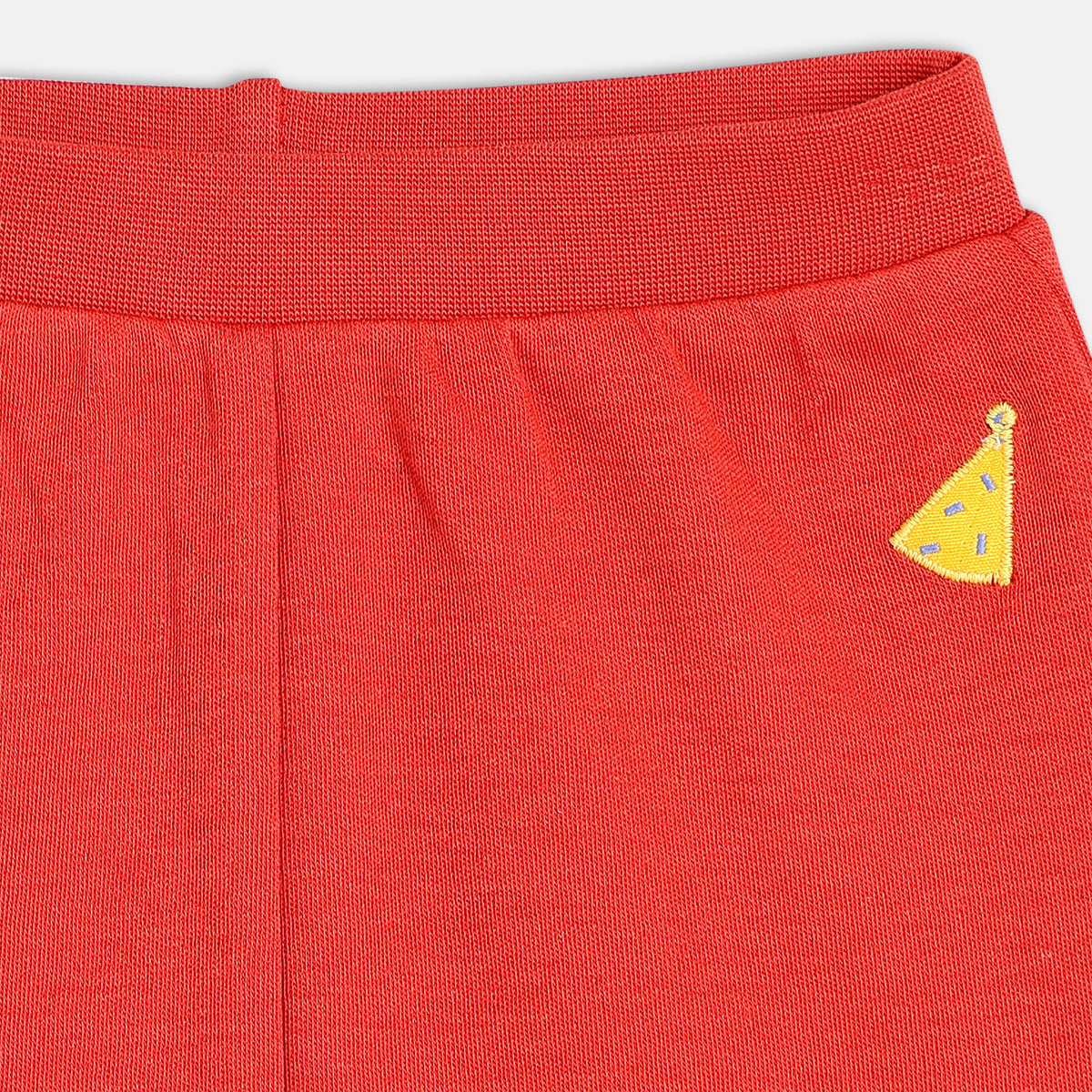 Solid & Cap Printed Shorts - Blue & Red