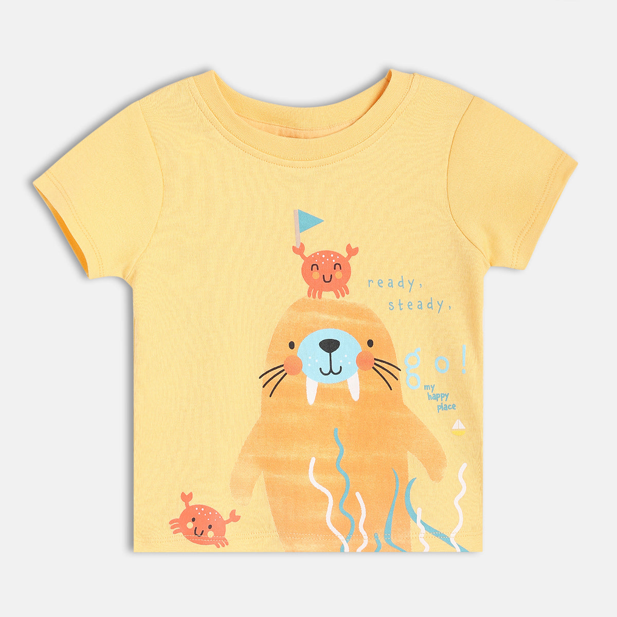 Boys Blue/Yellow Short Sleeve T-Shirt
