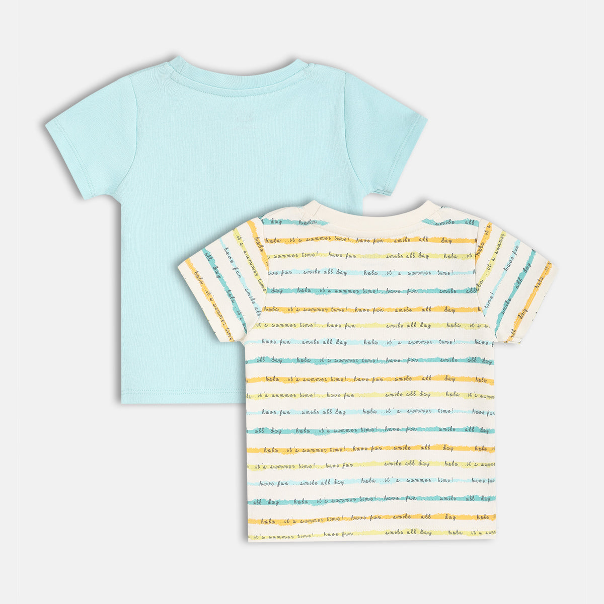 Boys White/Blue Short Sleeve T-Shirt