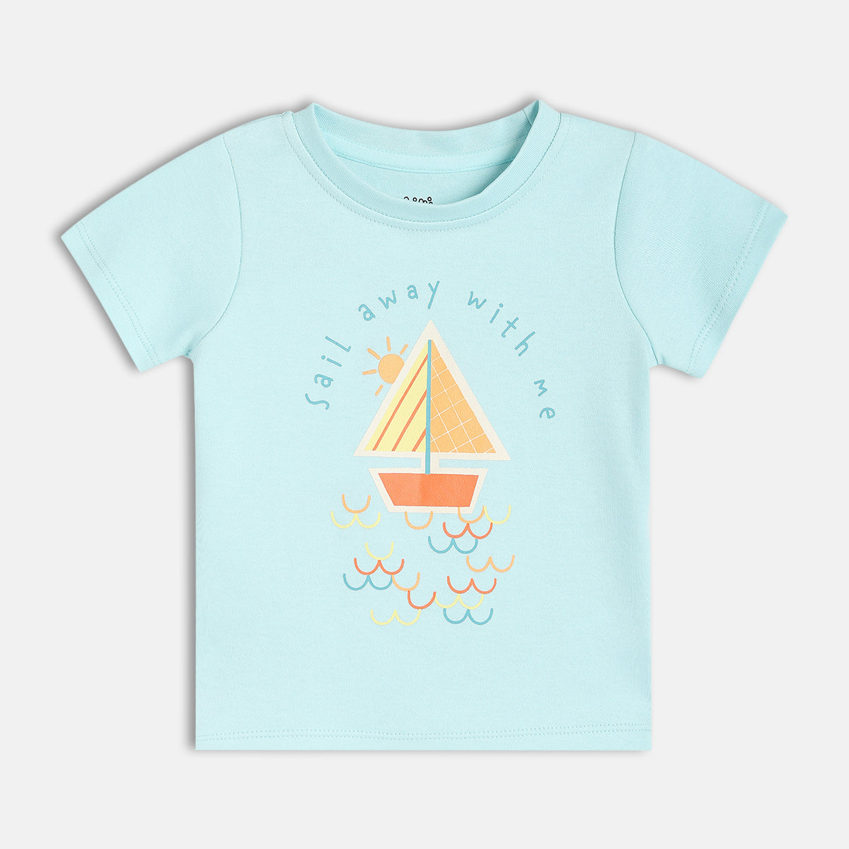 Boys White/Blue Short Sleeve T-Shirt