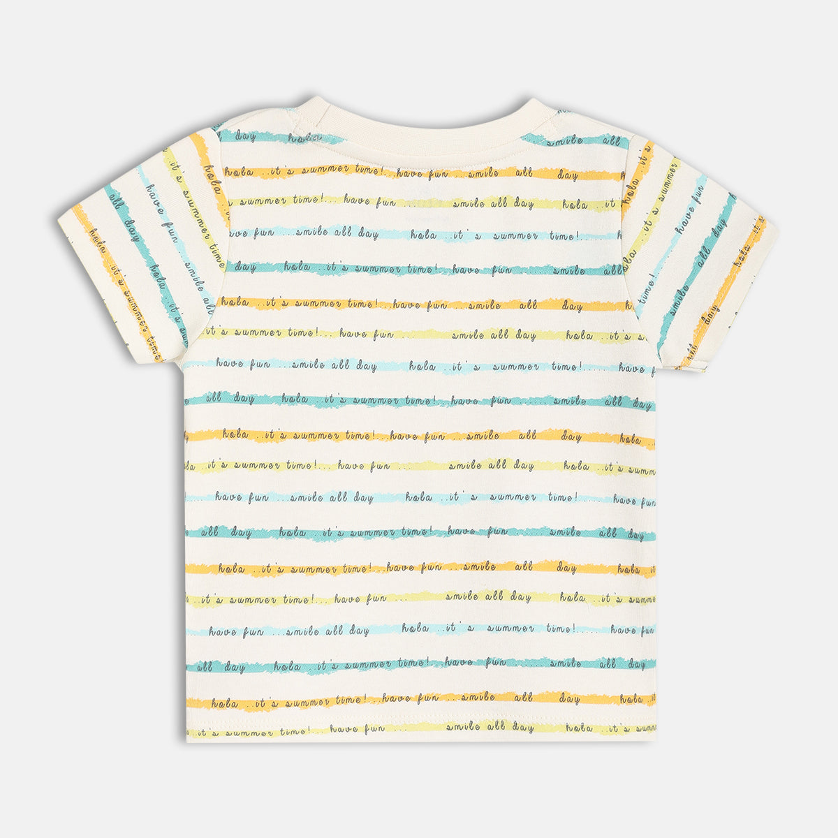 Boys White/Blue Short Sleeve T-Shirt