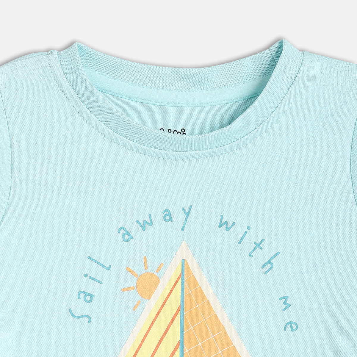 Boys White/Blue Short Sleeve T-Shirt