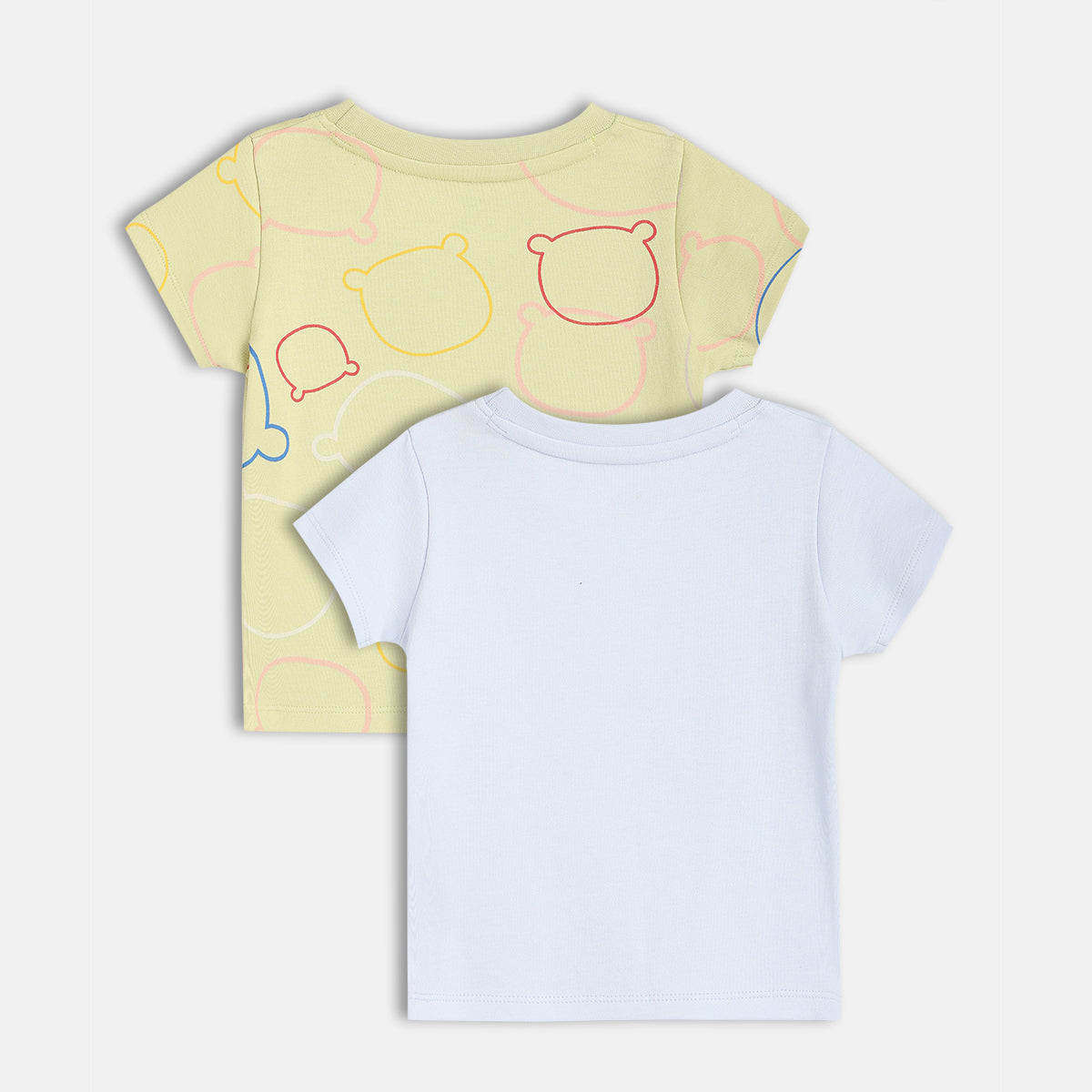 Baby Boys Graphic And All Over Print T-Shirt Pack Of 2, Yellow And Blue