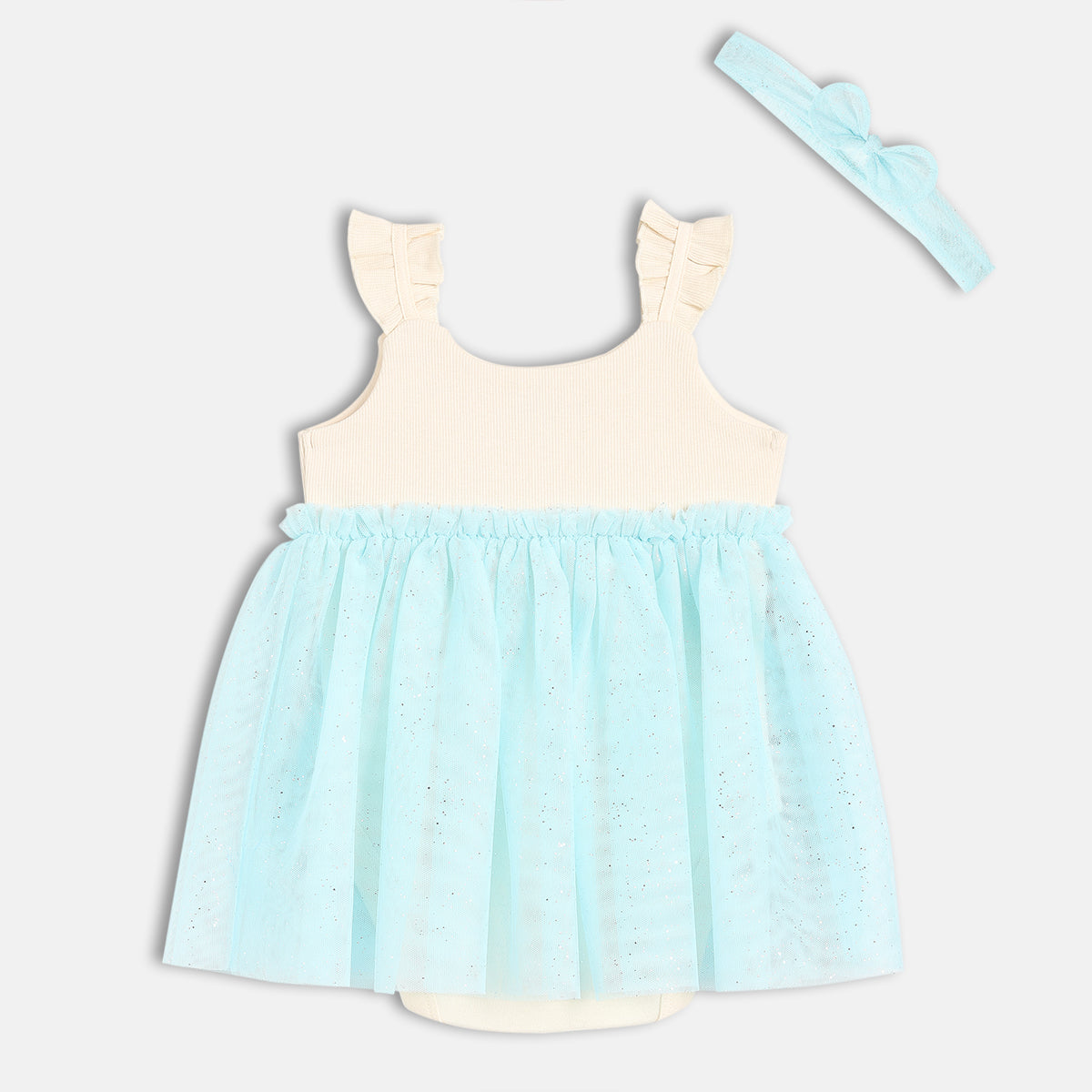 Girls White/Blue Body Suit