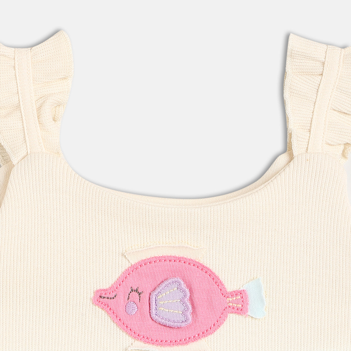 Girls White/Blue Body Suit