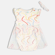 Girls White Short Sleeve Body Suit