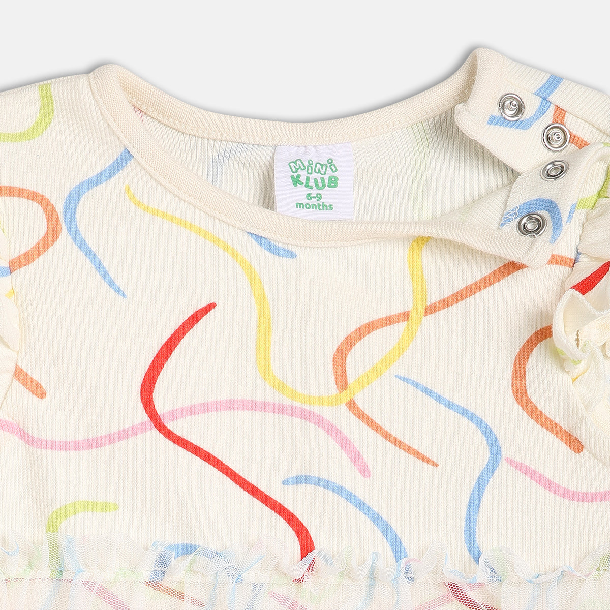 Girls White Short Sleeve Body Suit