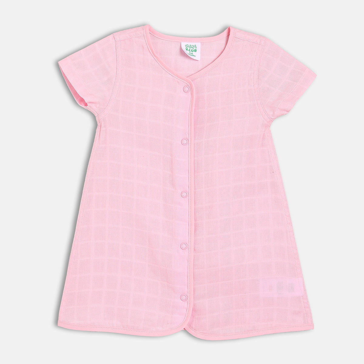 Hearts Printed Dress - Pink & White