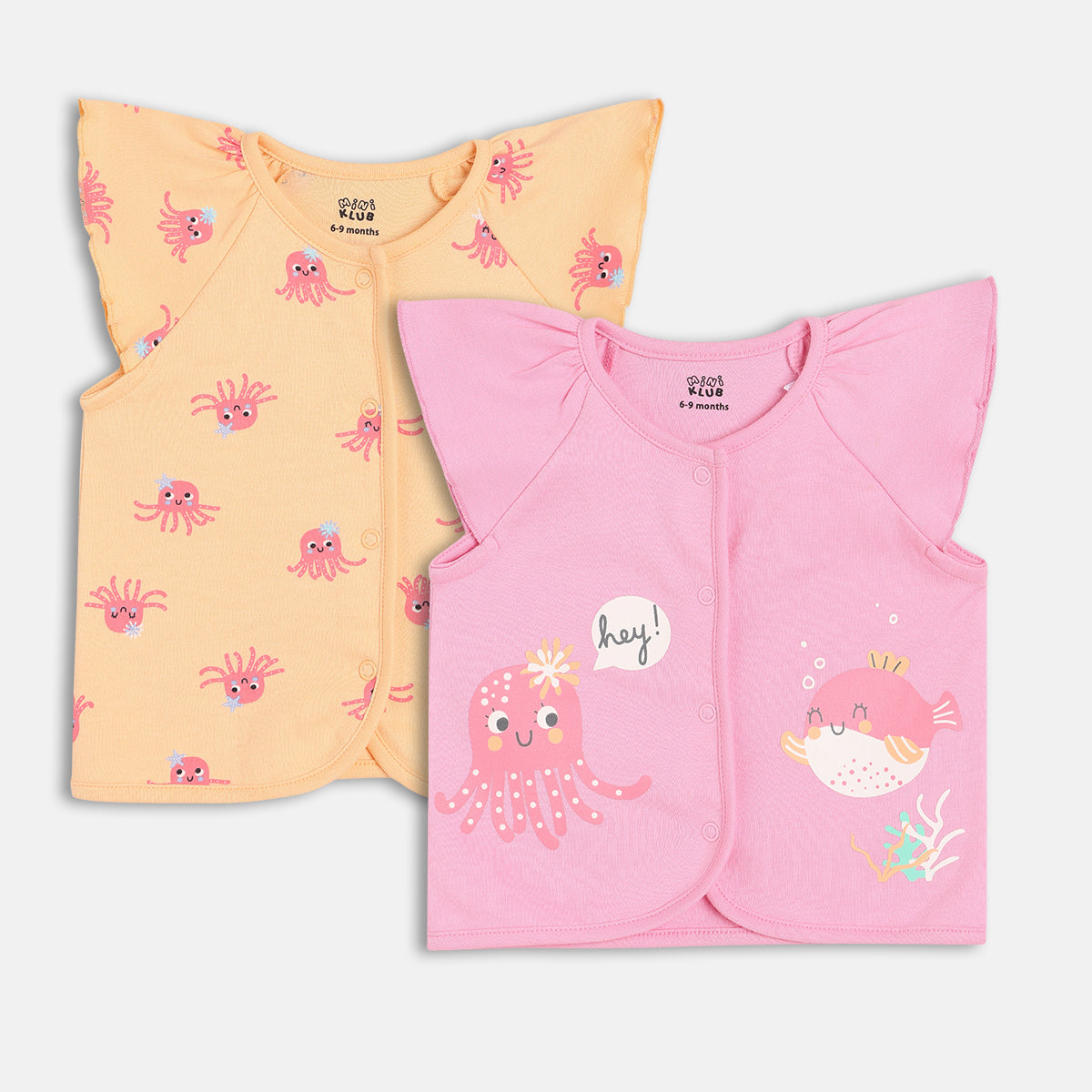 Girls Orange/Pink Front Open Front Open Vest