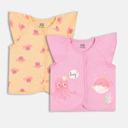 Girls Orange/Pink Front Open Front Open Vest