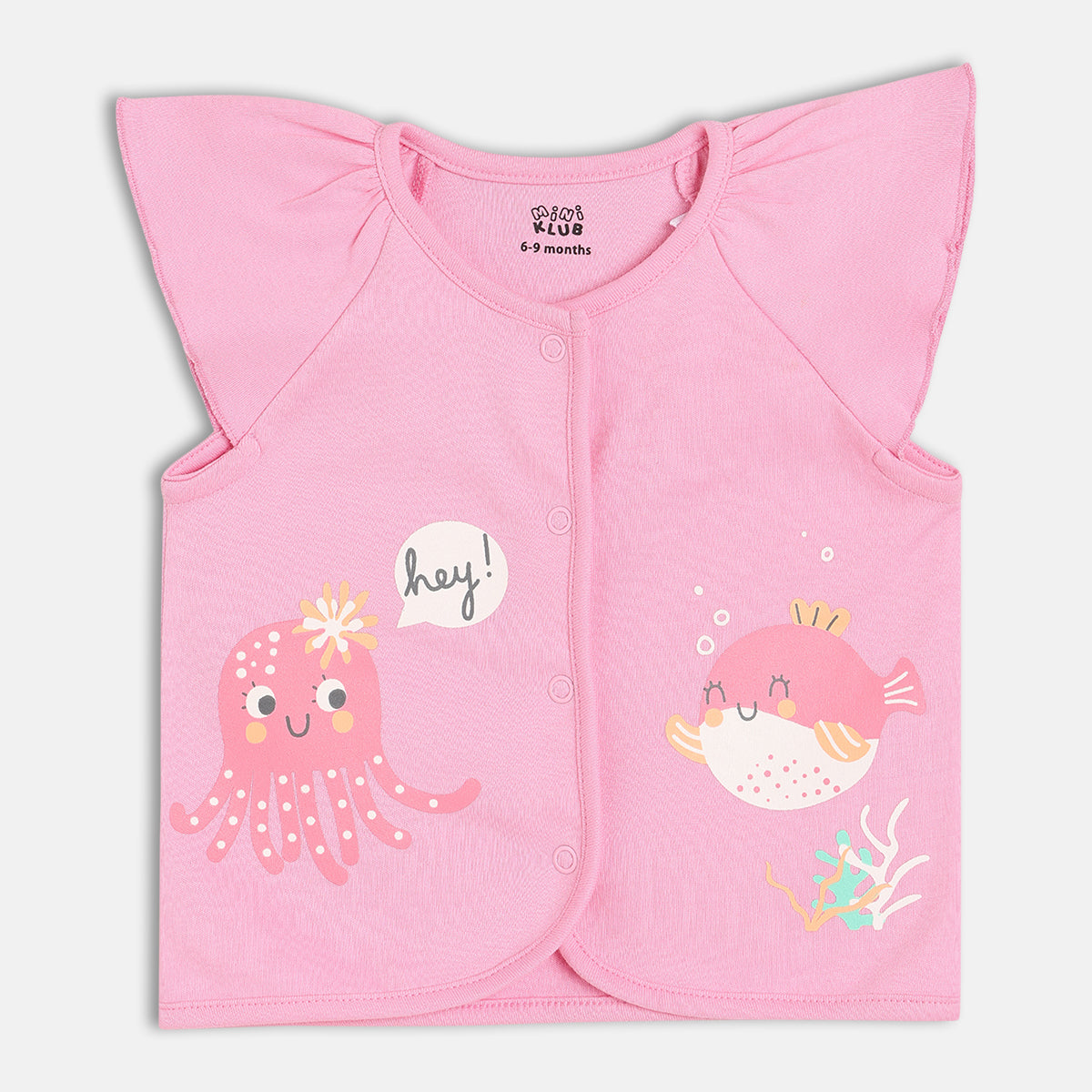 Girls Orange/Pink Front Open Front Open Vest