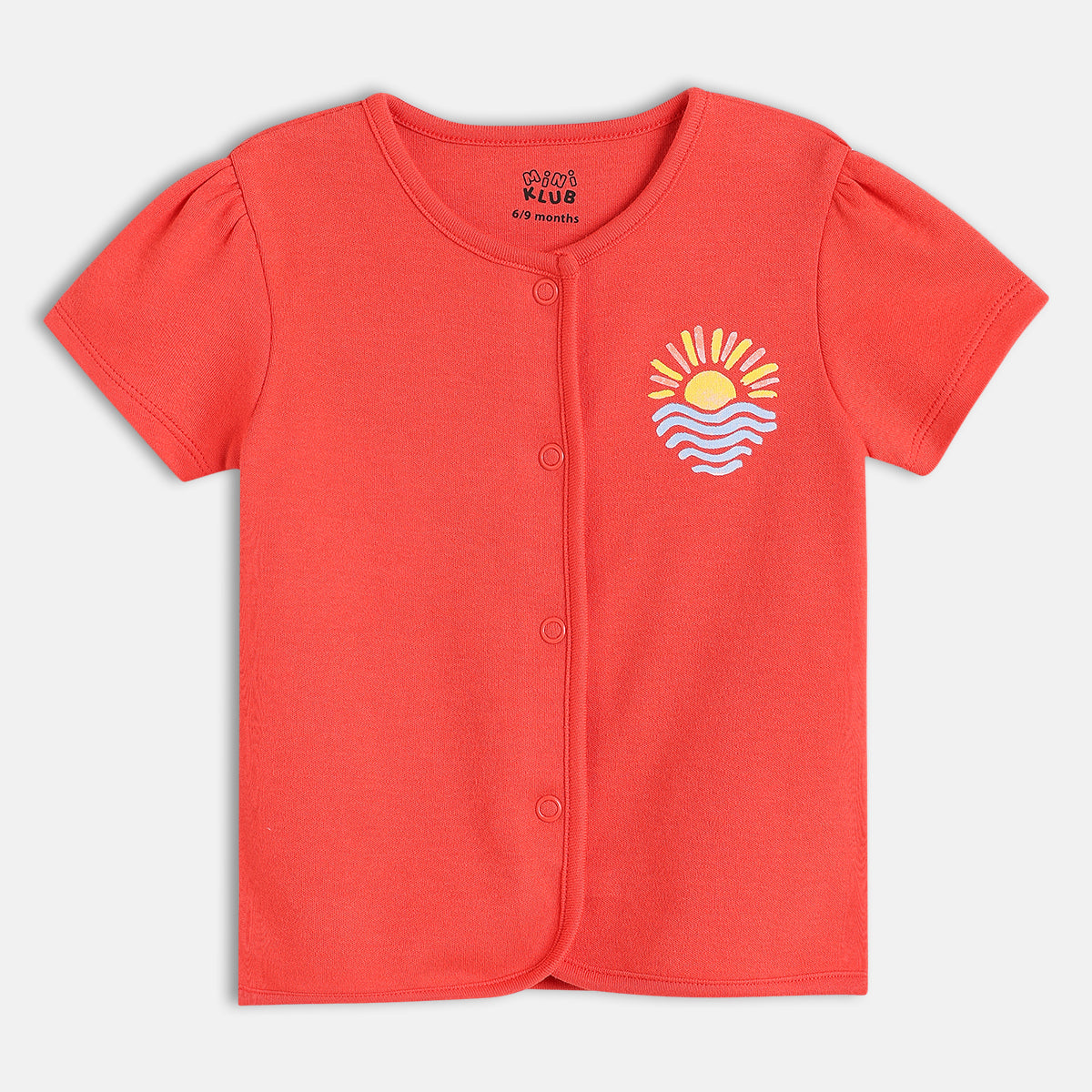Girls Green/Red Front Open Vest