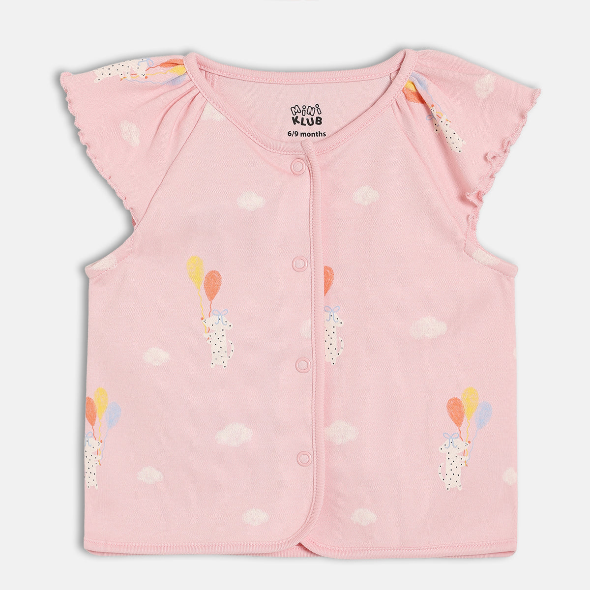 Girls Pink/White Front Open Vest
