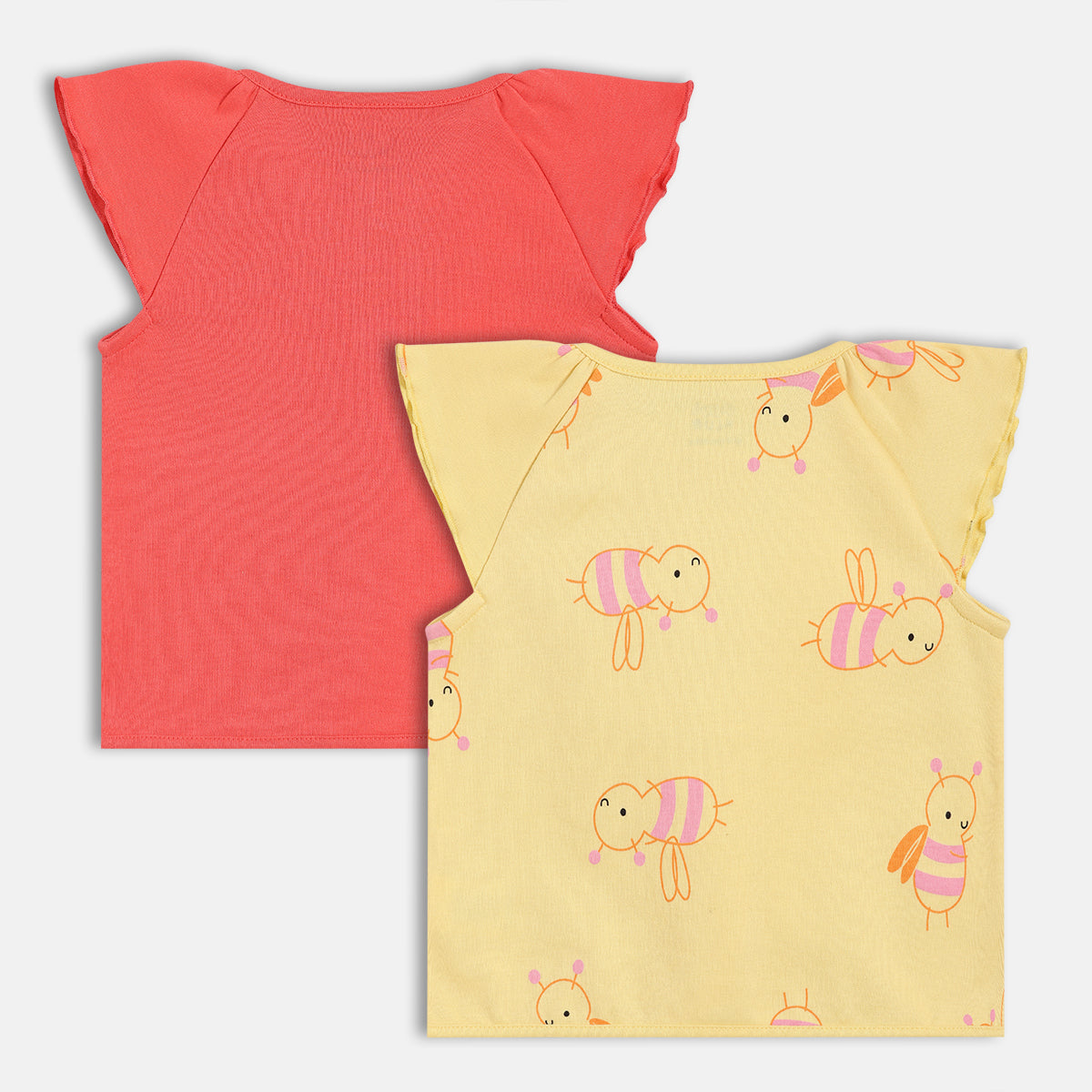 Girls Yellow/Red Front Open Vest