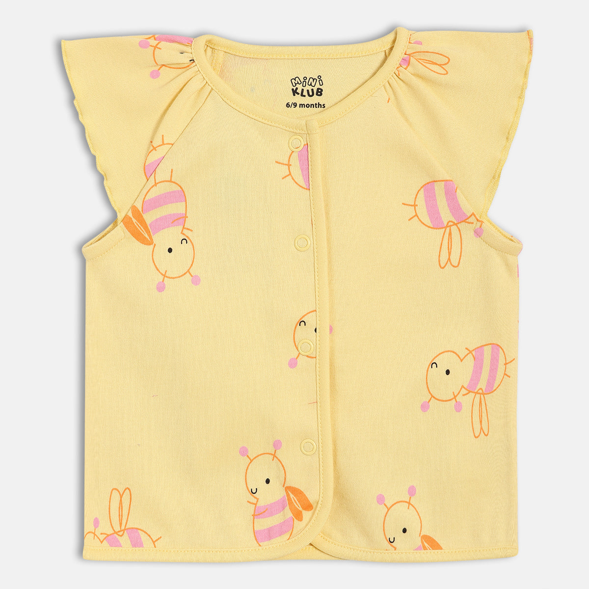 Girls Yellow/Red Front Open Vest